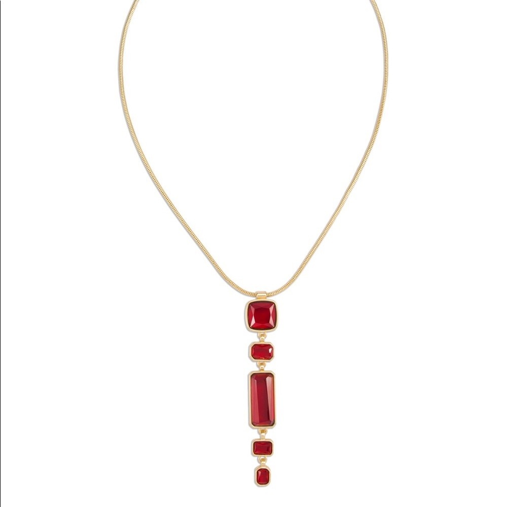 Chicos Briley Red Pendant Necklace - Picture 2 of 11